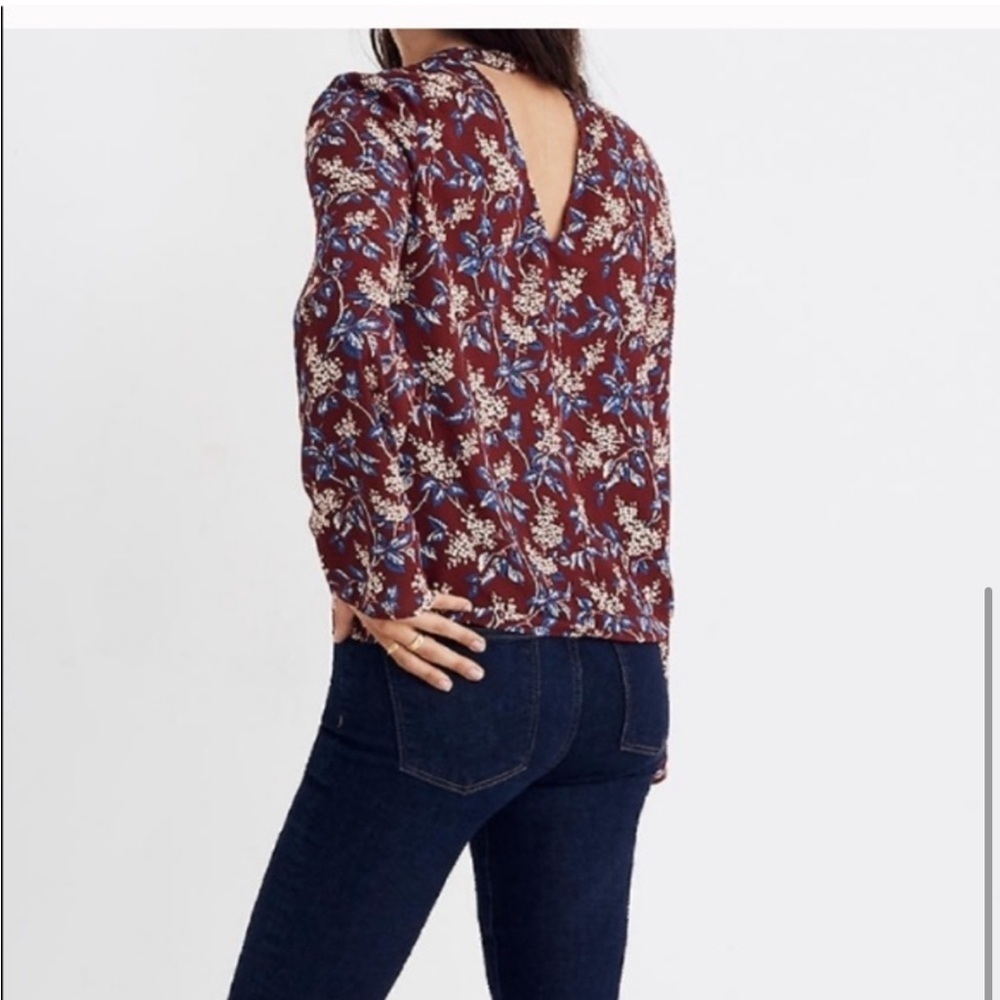 Madewell Bell Sleeve Floral Top Brown Size S - Picture 4 of 4